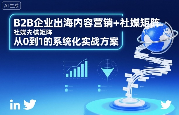 B2B企业出海内容营销+社媒矩阵,从0到1的系统化实战方案网创吧-网创项目资源站-副业项目-创业项目-搞钱项目网创吧