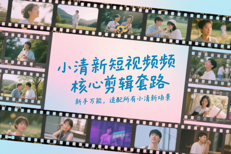 小清新短视频核心剪辑套路,新手万能,适配所有小清新场景网创吧-网创项目资源站-副业项目-创业项目-搞钱项目网创吧