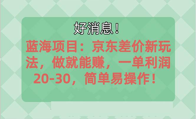 （10989期）越早知道越能赚到钱的蓝海项目：京东大平台操作，一单利润20-30，简单...网创吧-网创项目资源站-副业项目-创业项目-搞钱项目网创吧
