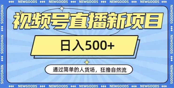 视频号直播新项目,通过简单的人货场,狂撸自然流,日入500+【260G资料】网创吧-网创项目资源站-副业项目-创业项目-搞钱项目网创吧