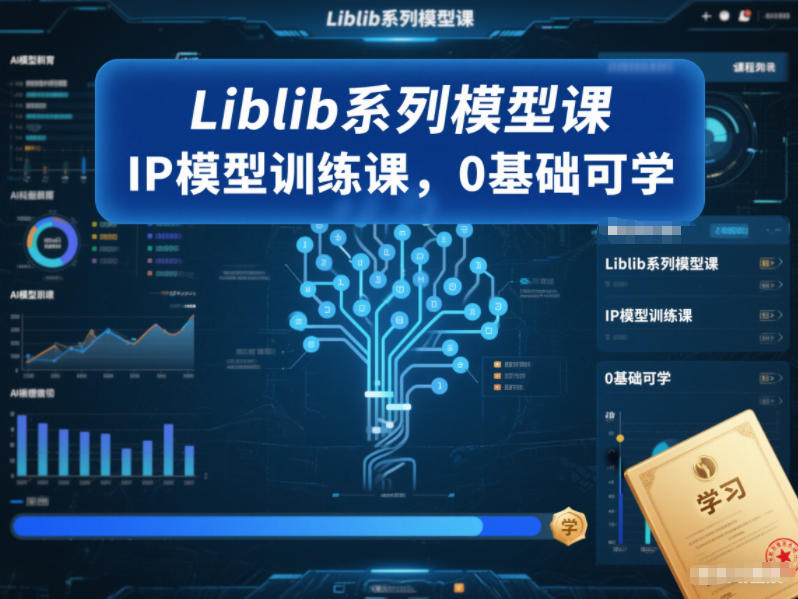 Liblib系列模型课,IP模型训练课,0基础可学网创吧-网创项目资源站-副业项目-创业项目-搞钱项目网创吧