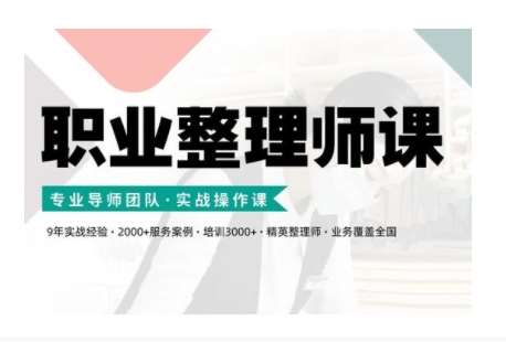职业整理师培训(新版),实战操作课网创吧-网创项目资源站-副业项目-创业项目-搞钱项目网创吧