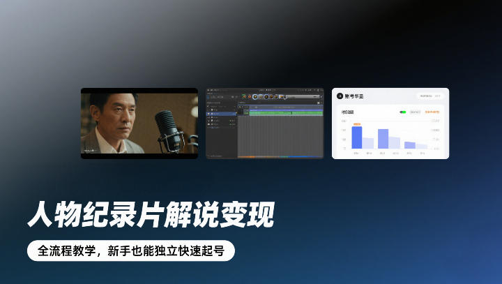 人物纪录片解说变现,全流程教学,新手也能独立快速起号网创吧-网创项目资源站-副业项目-创业项目-搞钱项目网创吧