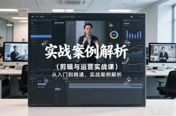剪辑与运营实战课,从入门到精通,实战案例解析(更新2026)网创吧-网创项目资源站-副业项目-创业项目-搞钱项目网创吧