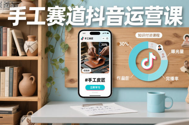 手工赛道抖音运营课,手工赛道流量运营网创吧-网创项目资源站-副业项目-创业项目-搞钱项目网创吧