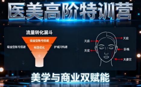 0-1000W医美高阶特训营课程，美学与商业双赋能网创吧-网创项目资源站-副业项目-创业项目-搞钱项目网创吧