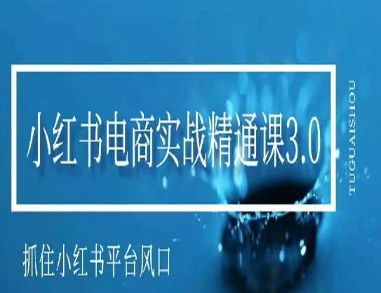 小红书电商实战精通课3.0,抓住小红书平台的风口,不错过有一个赚钱的机会网创吧-网创项目资源站-副业项目-创业项目-搞钱项目网创吧