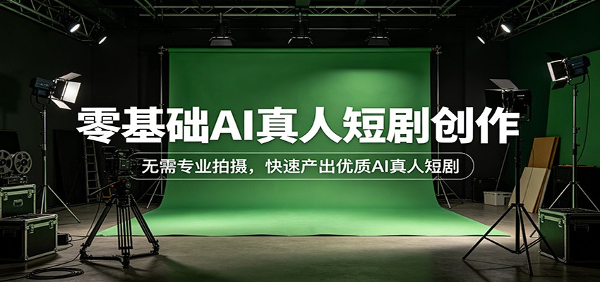 零基础AI真人短剧创作：无需专业拍摄，快速产出优质AI真人短剧网创吧-网创项目资源站-副业项目-创业项目-搞钱项目网创吧