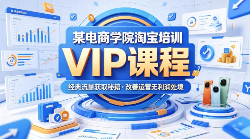 某电商学院淘宝培训VIP课程，各种经典有用的流量获取秘籍，改善运营产品没利润的处境（2026年6月）网创吧-网创项目资源站-副业项目-创业项目-搞钱项目网创吧