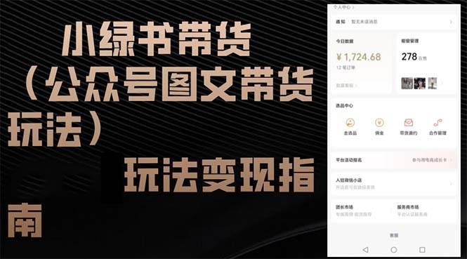 (12902期)小绿书带货(公众号图文带货玩法)玩法变现指南网创吧-网创项目资源站-副业项目-创业项目-搞钱项目网创吧