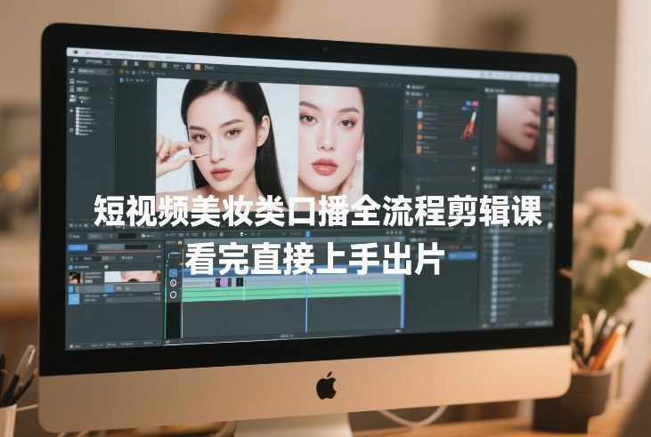 短视频美妆类口播全流程剪辑课,看完直接上手出片网创吧-网创项目资源站-副业项目-创业项目-搞钱项目网创吧