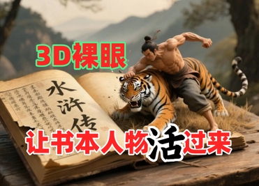 书本人物裸眼3D视频,新的玩法,流量超猛,保姆级教程网创吧-网创项目资源站-副业项目-创业项目-搞钱项目网创吧