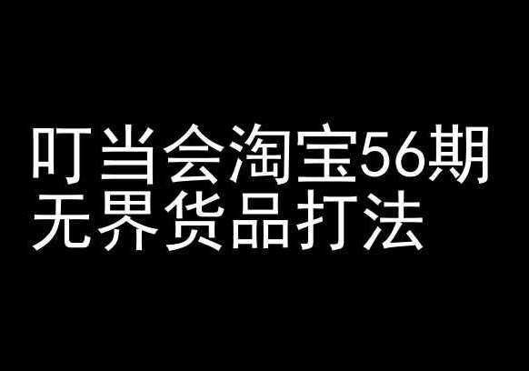叮当会淘宝56期:无界货品打法-淘宝开店教程网创吧-网创项目资源站-副业项目-创业项目-搞钱项目网创吧