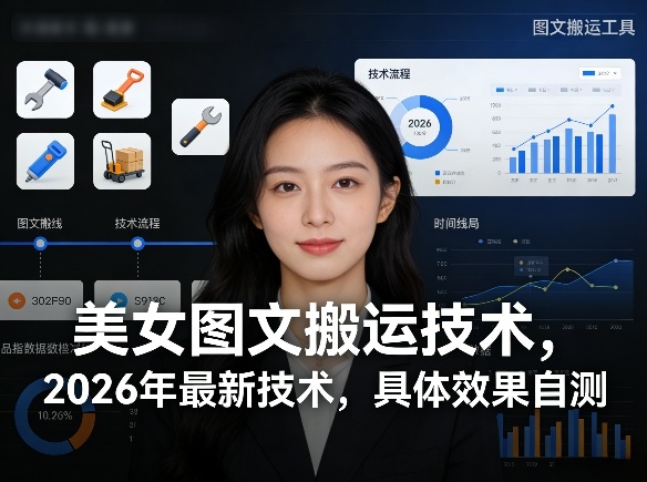 美女图文搬运技术,2026年最新技术,具体效果自测网创吧-网创项目资源站-副业项目-创业项目-搞钱项目网创吧