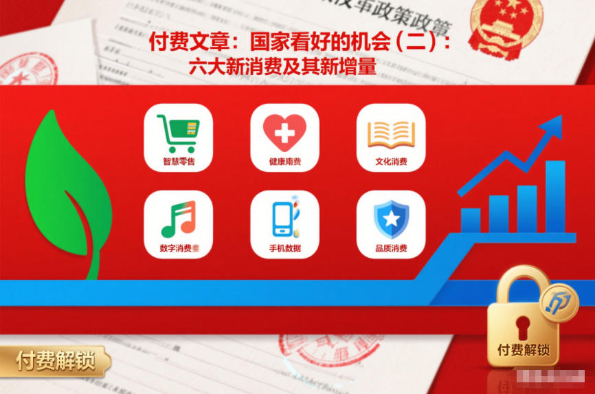 付费文章:国家看好的机会(二):六大新消费及其新增量网创吧-网创项目资源站-副业项目-创业项目-搞钱项目网创吧