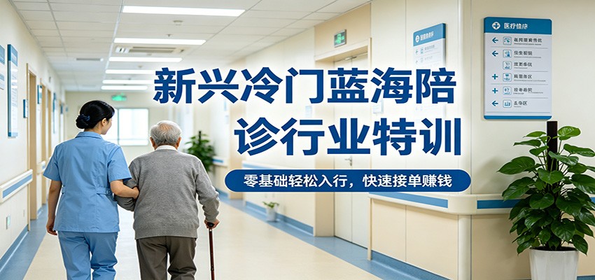 新兴冷门蓝海陪诊行业特训，零基础轻松入行，快速接单赚钱网创吧-网创项目资源站-副业项目-创业项目-搞钱项目网创吧