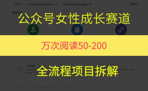 公众号女性赛道,最近爆火系列,条条作品阅读量10w+网创吧-网创项目资源站-副业项目-创业项目-搞钱项目网创吧