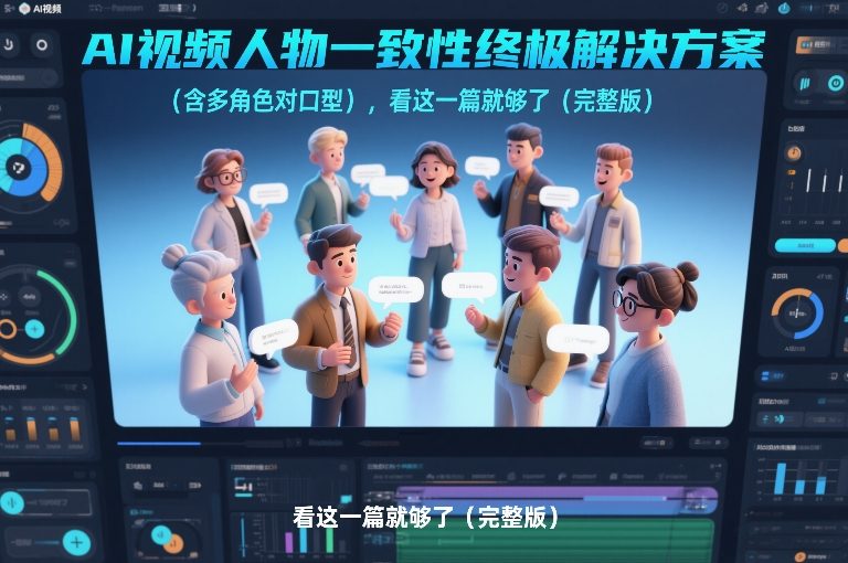 AI视频人物一致性终极解决方案(含多角色对口型),看这一篇就够了(完整版)网创吧-网创项目资源站-副业项目-创业项目-搞钱项目网创吧