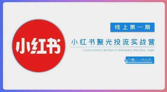 小红书聚光陪跑第一期,教你从0到1玩转小红书聚光投流,搭建小红书付费投流团队,更快的见到效果网创吧-网创项目资源站-副业项目-创业项目-搞钱项目网创吧