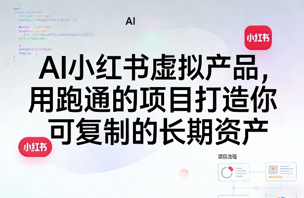 AI小红书虚拟产品,用跑通的项目打造你可复制的长期资产网创吧-网创项目资源站-副业项目-创业项目-搞钱项目网创吧
