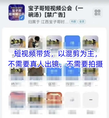 宝子哥头部团队短视频带货,以混剪为主,不需要真人出镜,不需要拍摄【更新】网创吧-网创项目资源站-副业项目-创业项目-搞钱项目网创吧