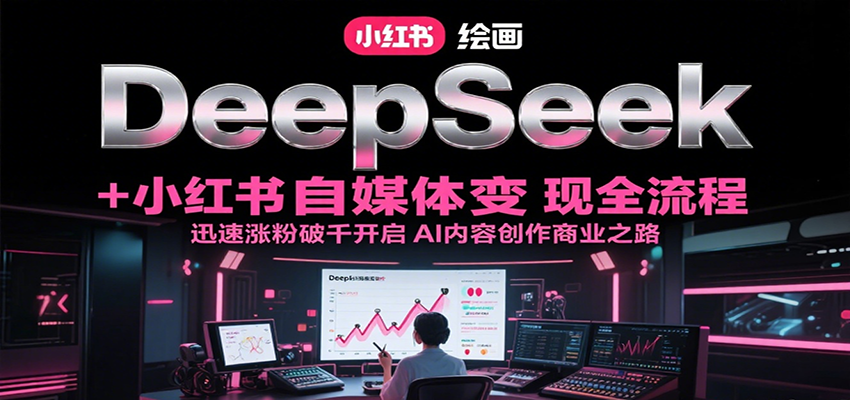 DeepSeek绘画+小红书自媒体变现全流程,迅速涨粉破千开启AI内容创作商业之路网创吧-网创项目资源站-副业项目-创业项目-搞钱项目网创吧