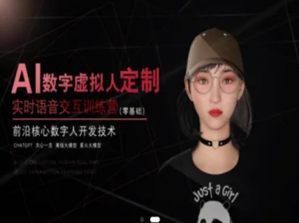 AI数字虚拟人定制，实时语音交互训练营（零基础），前沿核心数字人开发技术网创吧-网创项目资源站-副业项目-创业项目-搞钱项目网创吧