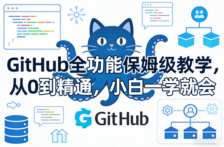 GitHub全功能保姆级教学,从0到精通,小白一学就会网创吧-网创项目资源站-副业项目-创业项目-搞钱项目网创吧