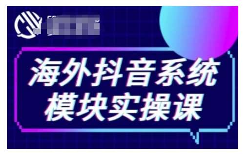 海外抖音Tiktok系统模块实操课，TK短视频带货，TK直播带货，TK小店端实操等网创吧-网创项目资源站-副业项目-创业项目-搞钱项目网创吧