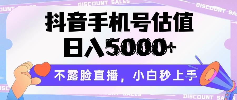 抖音手机号估值，日入5000+，不露脸直播，小白秒上手网创吧-网创项目资源站-副业项目-创业项目-搞钱项目网创吧