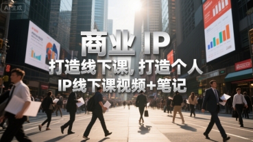 商业IP打造线下课,打造个人 IP线下课视频+笔记网创吧-网创项目资源站-副业项目-创业项目-搞钱项目网创吧