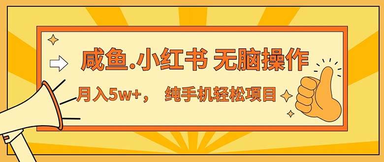 (11524期)2024最赚钱的项目,咸鱼,小红书无脑操作,每单利润500+,轻松月入5万+...网创吧-网创项目资源站-副业项目-创业项目-搞钱项目网创吧