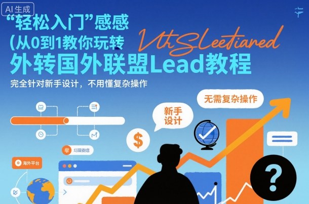 国外联盟賺美刀项目,从0到1教你玩转国外联盟Lead教程,纯新手可操作性100%网创吧-网创项目资源站-副业项目-创业项目-搞钱项目网创吧