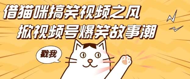 借猫咪搞笑视频之风,掀视频号爆笑故事潮,轻松日入四位数,无门槛快速入门!网创吧-网创项目资源站-副业项目-创业项目-搞钱项目网创吧