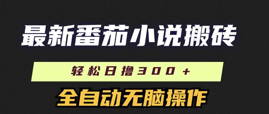 （11904期）最新番茄小说搬砖，日撸300＋！全自动操作，可矩阵放大网创吧-网创项目资源站-副业项目-创业项目-搞钱项目网创吧