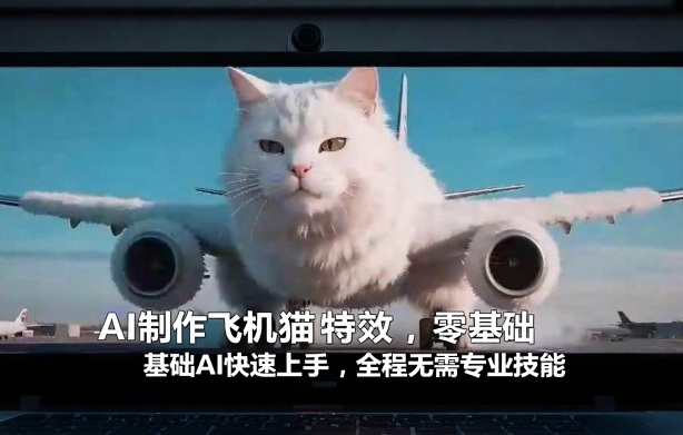 AI制作飞机猫特效，零基础AI快速上手，全程无需专业技能网创吧-网创项目资源站-副业项目-创业项目-搞钱项目网创吧