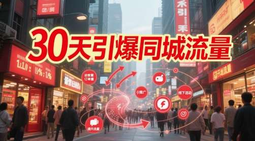 30天引爆同城流量:团购篇 认知篇 流量篇 来客篇 达人篇 老板人设IP篇 投流篇网创吧-网创项目资源站-副业项目-创业项目-搞钱项目网创吧