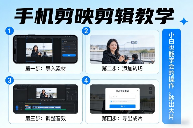 手机剪映剪辑教学,小白也能学会的操作,秒出大片网创吧-网创项目资源站-副业项目-创业项目-搞钱项目网创吧