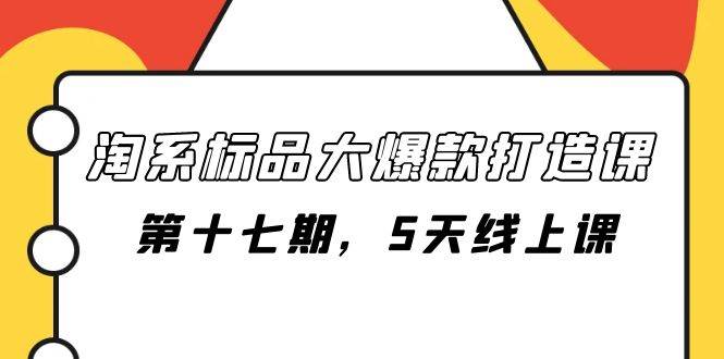 (7697期)淘系标品大爆款打造课-第十七期,5天线上课网创吧-网创项目资源站-副业项目-创业项目-搞钱项目网创吧