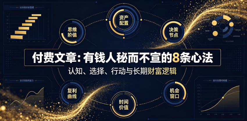 付费文章:有钱人秘而不宣的8条心法网创吧-网创项目资源站-副业项目-创业项目-搞钱项目网创吧