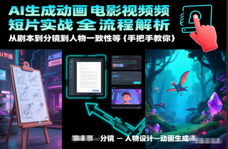 AI生成动画电影视频短片实战全流程解析,从剧本到分镜到人物一致性等手把手教你网创吧-网创项目资源站-副业项目-创业项目-搞钱项目网创吧