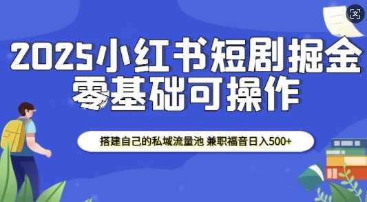 2025小红书短剧掘金,搭建自己的私域流量池,兼职福音日入5张网创吧-网创项目资源站-副业项目-创业项目-搞钱项目网创吧