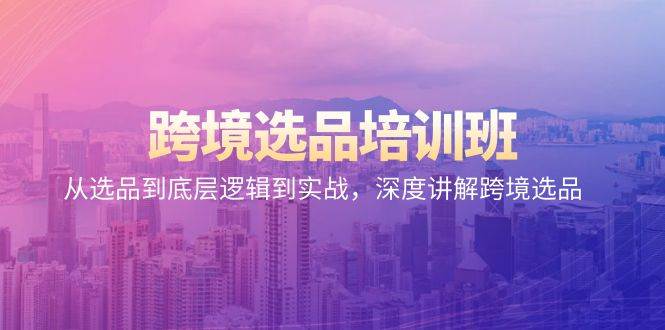 (9143期)跨境选品培训班:从选品到底层逻辑到实战,深度讲解跨境选品网创吧-网创项目资源站-副业项目-创业项目-搞钱项目网创吧