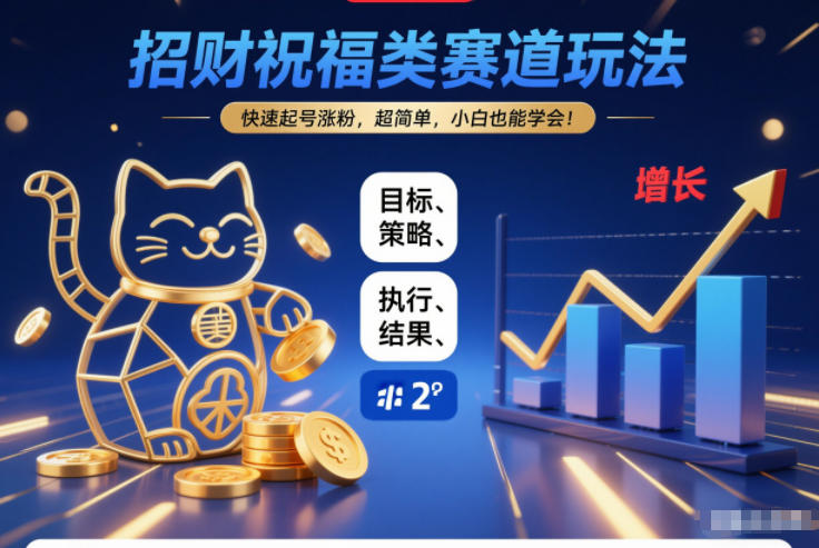 招财祝福类赛道玩法,快速起号涨粉,超简单,小白也能学会!网创吧-网创项目资源站-副业项目-创业项目-搞钱项目网创吧