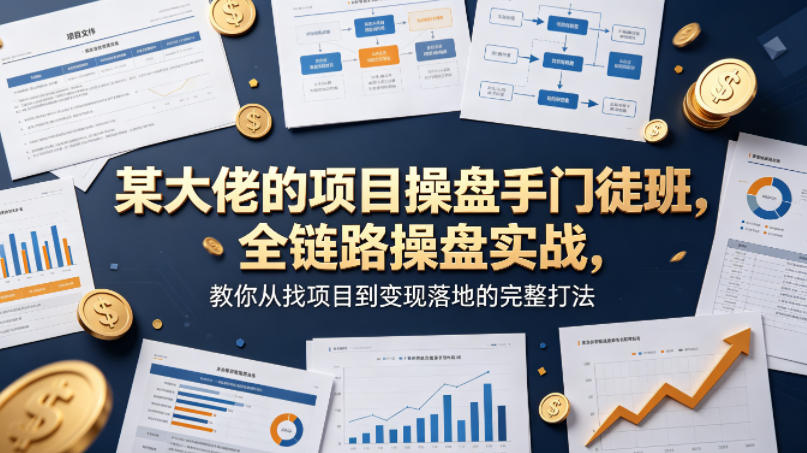 某大佬的项目操盘手门徒班,全链路操盘实战,教你从找项目到变现落地的完整打法网创吧-网创项目资源站-副业项目-创业项目-搞钱项目网创吧