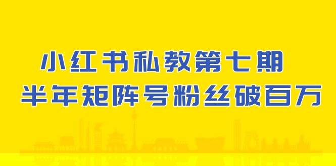 (10650期)小红书-私教第七期,小红书90天涨粉18w,1周涨粉破万 半年矩阵号粉丝破百万网创吧-网创项目资源站-副业项目-创业项目-搞钱项目网创吧