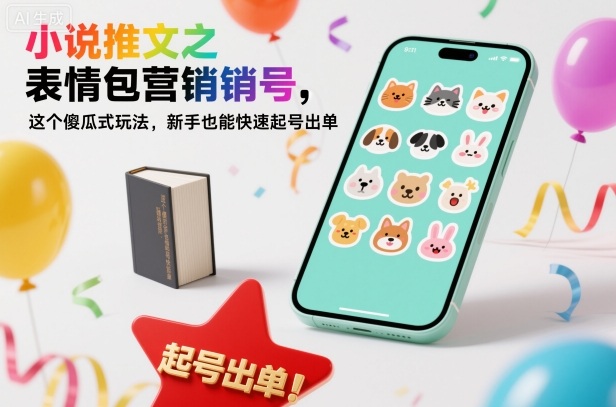 小说推文之表情包营销号，这个傻瓜式玩法，新手也能快速起号出单网创吧-网创项目资源站-副业项目-创业项目-搞钱项目网创吧