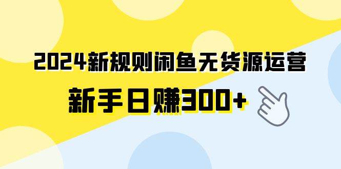 (9522期)2024新规则闲鱼无货源运营新手日赚300+网创吧-网创项目资源站-副业项目-创业项目-搞钱项目网创吧