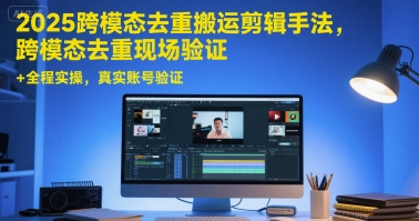 2025跨模态去重搬运剪辑手法,跨模态去重现场验证 +全程实操,真实账号验证网创吧-网创项目资源站-副业项目-创业项目-搞钱项目网创吧
