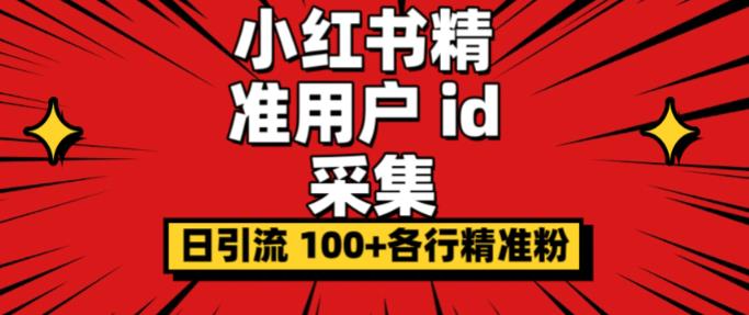小白都会用的小红书精准用户id采集器日引流精准粉可达到100+(软件+教程)网创吧-网创项目资源站-副业项目-创业项目-搞钱项目网创吧